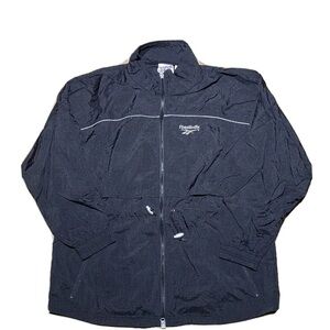 Reebok Vintage Black Windbreaker Jacket